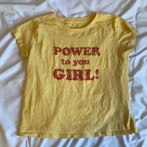 Cotton On “Power to you Girl” crop tee